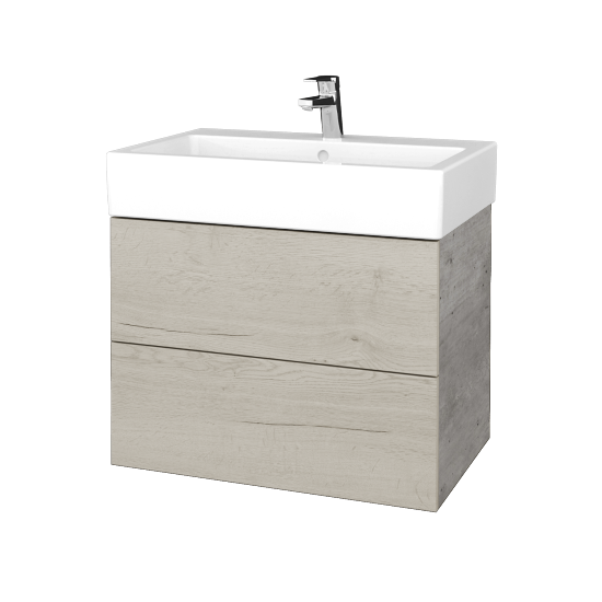 Waschtischunterschrank FLAT SZZ2 70 (für Waschtisch Duravit Vero)  - D01 Beton - D28 Alberta