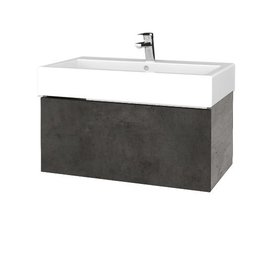 Waschtischunterschrank FLAT SZZ 80 (Waschtisch Duravit Vero)  - D01 Beton - D16 Dark Beton