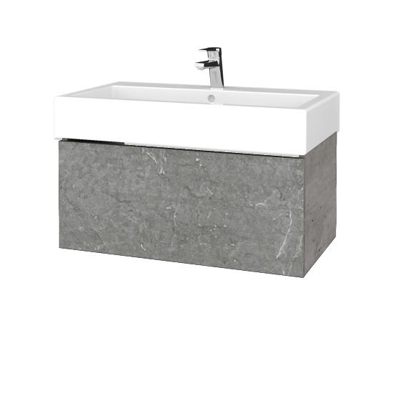 Waschtischunterschrank FLAT SZZ 80 (Waschtisch Duravit Vero)  - D01 Beton - D20 Galaxy