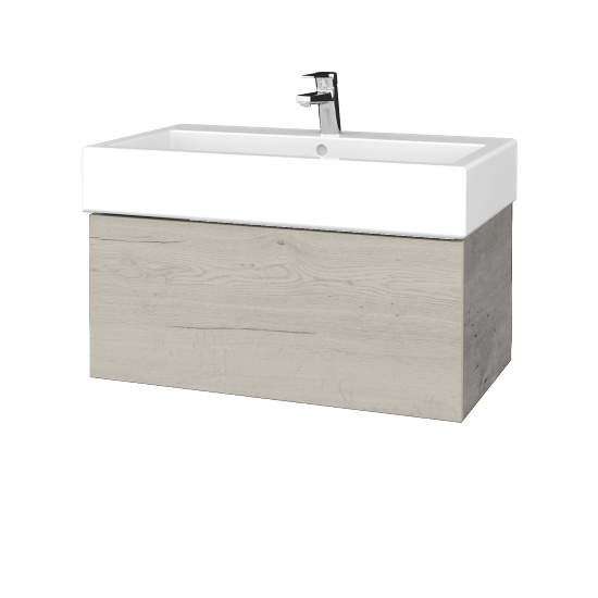 Waschtischunterschrank FLAT SZZ 80 (Waschtisch Duravit Vero)  - D01 Beton - D28 Alberta