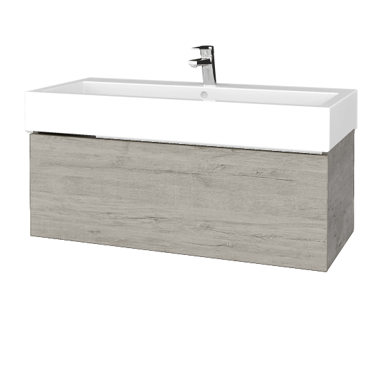 Waschtischunterschrank FLAT SZZ 100 (Waschtisch Duravit Vero)  - D01 Beton - D05 Oregon