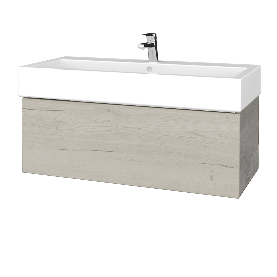 Waschtischunterschrank FLAT SZZ 100 (Waschtisch Duravit Vero)  - D01 Beton - D28 Alberta