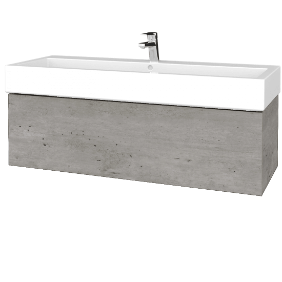 Waschtischunterschrank FLAT SZZ 120 (Waschtisch Duravit Vero)  - D01 Beton - D01 Beton