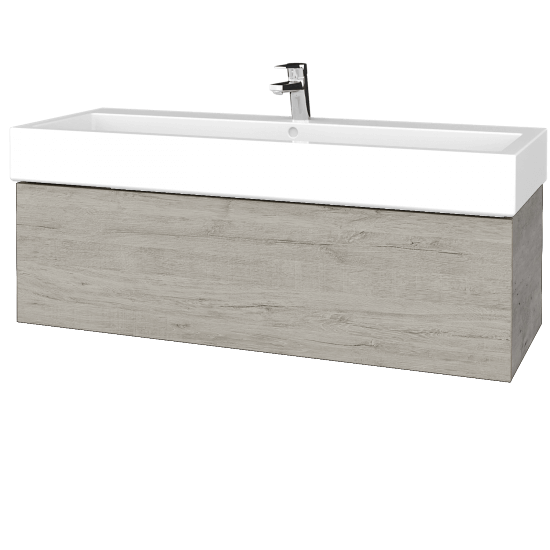 Waschtischunterschrank FLAT SZZ 120 (Waschtisch Duravit Vero)  - D01 Beton - D05 Oregon