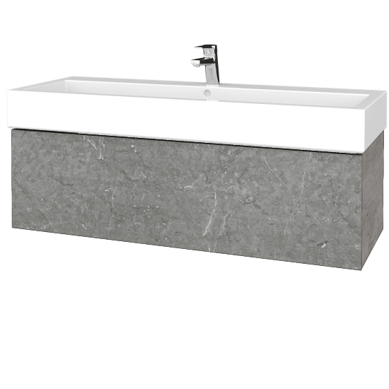 Waschtischunterschrank FLAT SZZ 120 (Waschtisch Duravit Vero)  - D01 Beton - D20 Galaxy