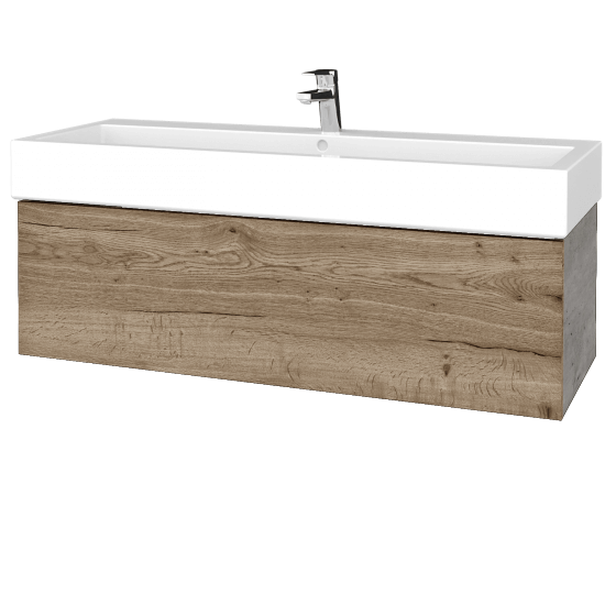 Waschtischunterschrank FLAT SZZ 120 (Waschtisch Duravit Vero)  - D01 Beton - D21 Tobacco