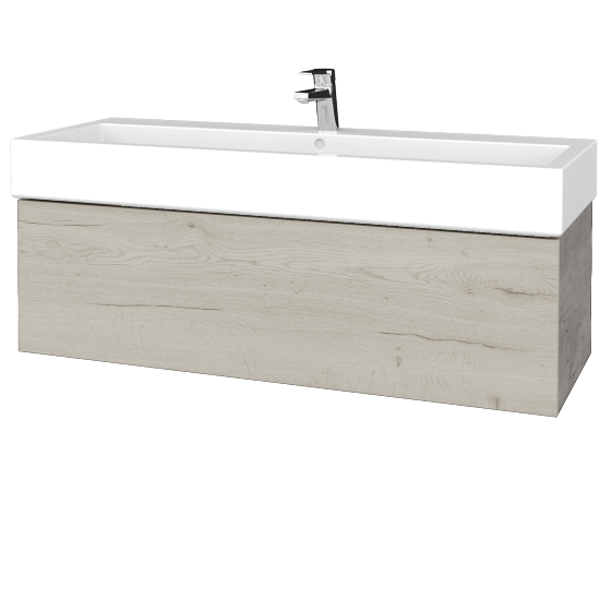 Waschtischunterschrank FLAT SZZ 120 (Waschtisch Duravit Vero)  - D01 Beton - D28 Alberta