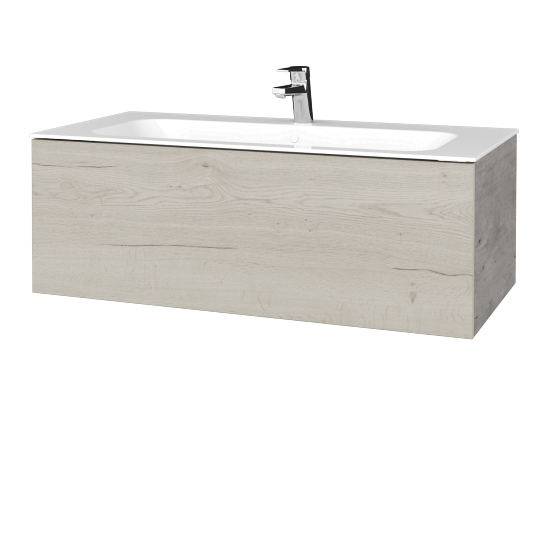 Waschtischunterschrank FLAT SZZ 100 (Waschtisch Finion)  - D01 Beton - D28 Alberta