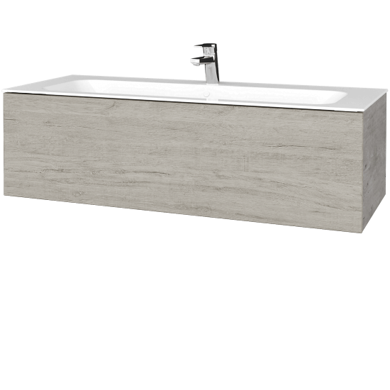 Waschtischunterschrank FLAT SZZ 120 (Waschtisch Finion)  - D01 Beton - D05 Oregon