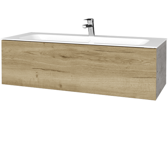 Waschtischunterschrank FLAT SZZ 120 (Waschtisch Finion)  - D01 Beton - D26 Ontario