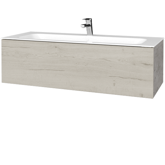 Waschtischunterschrank FLAT SZZ 120 (Waschtisch Finion)  - D01 Beton - D28 Alberta