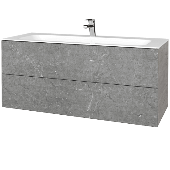 Waschtischunterschrank FLAT SZZ2 120 (Waschtisch Finion)  - D01 Beton - D20 Galaxy