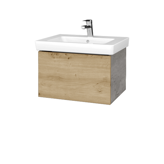 Waschtischunterschrank FLAT SZZ 60 (Waschtisch Subway 2.0)  - D01 Beton - D22 Caramel