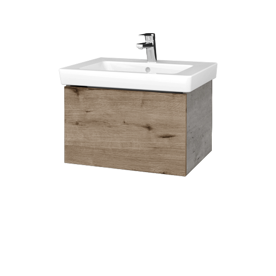 Waschtischunterschrank FLAT SZZ 60 (Waschtisch Subway 2.0)  - D01 Beton - D23 Herkules