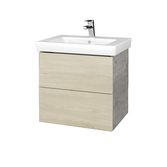 Waschtischunterschrank FLAT SZZ2 60 (Waschtisch Subway 2.0)  - D01 Beton - D24 Ohio