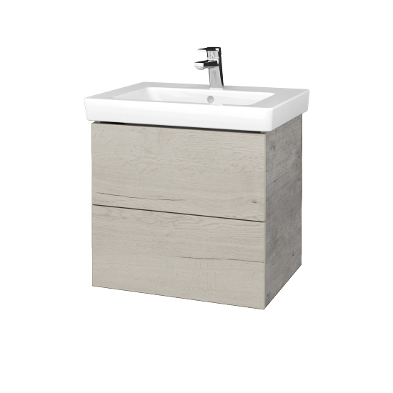 Waschtischunterschrank FLAT SZZ2 60 (Waschtisch Subway 2.0)  - D01 Beton - D28 Alberta