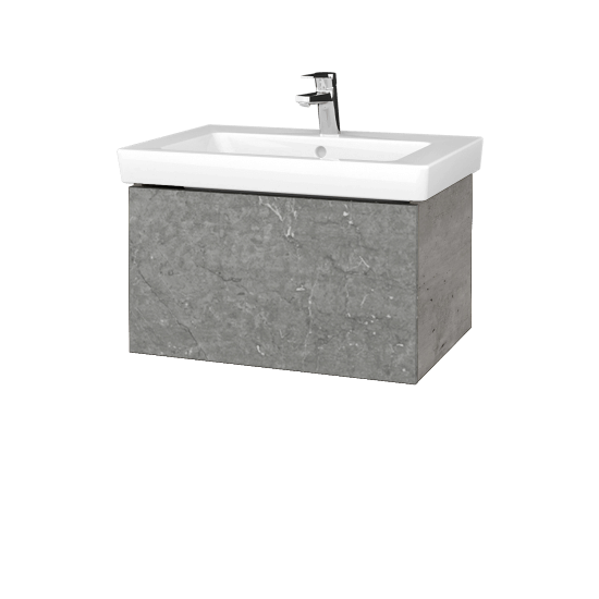 Wastischunterschrank FLAT SZZ 65 (Waschtisch Subway 2.0)  - D01 Beton - D20 Galaxy