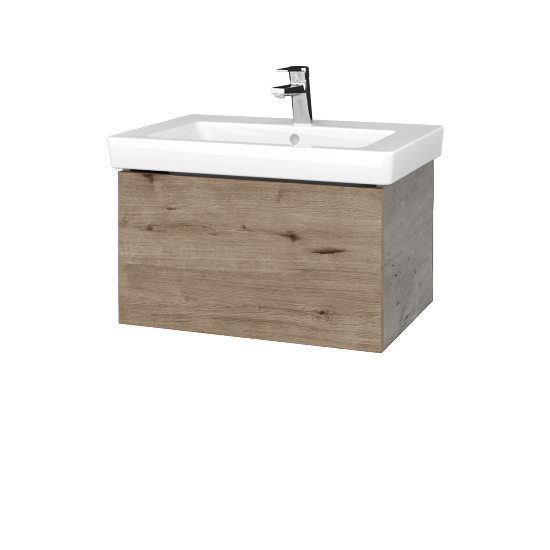 Wastischunterschrank FLAT SZZ 65 (Waschtisch Subway 2.0)  - D01 Beton - D23 Herkules