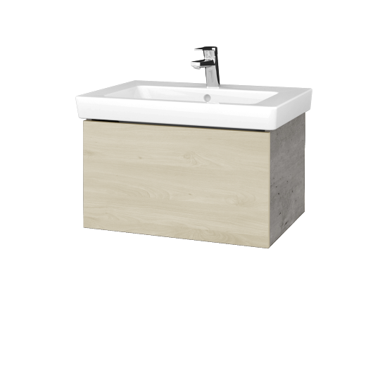 Wastischunterschrank FLAT SZZ 65 (Waschtisch Subway 2.0)  - D01 Beton - D24 Ohio