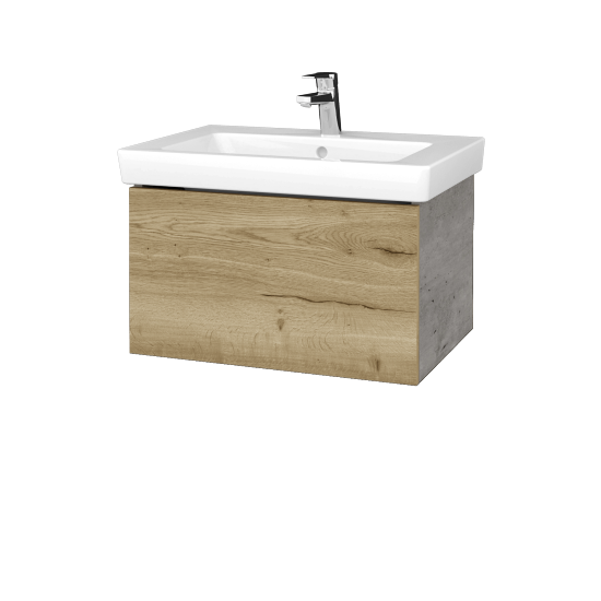 Wastischunterschrank FLAT SZZ 65 (Waschtisch Subway 2.0)  - D01 Beton - D26 Ontario