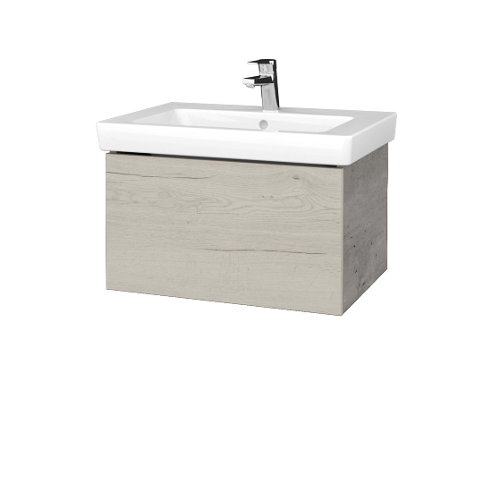 Wastischunterschrank FLAT SZZ 65 (Waschtisch Subway 2.0)  - D01 Beton - D28 Alberta