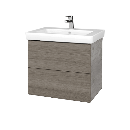 Waschtischunterschrank FLAT SZZ2 65 (Waschtisch Subway 2.0)  - D01 Beton - D03 Cafe