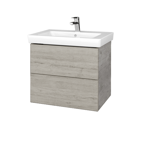 Waschtischunterschrank FLAT SZZ2 65 (Waschtisch Subway 2.0)  - D01 Beton - D05 Oregon