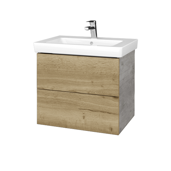 Waschtischunterschrank FLAT SZZ2 65 (Waschtisch Subway 2.0)  - D01 Beton - D26 Ontario