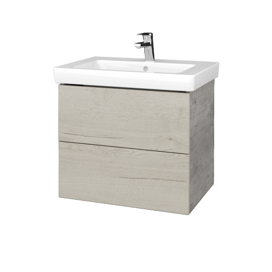 Waschtischunterschrank FLAT SZZ2 65 (Waschtisch Subway 2.0)  - D01 Beton - D28 Alberta