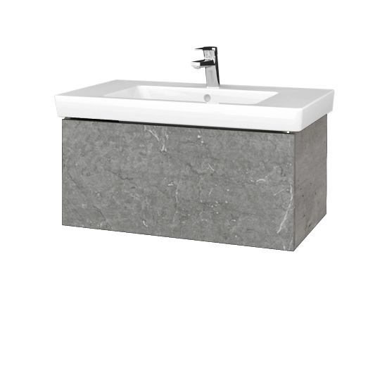 Waschtischunterschrank FLAT SZZ 80 (Waschtisch Subway 2.0)  - D01 Beton - D20 Galaxy