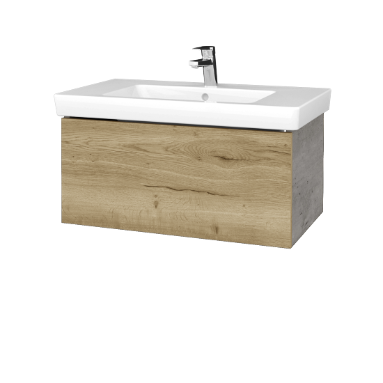 Waschtischunterschrank FLAT SZZ 80 (Waschtisch Subway 2.0)  - D01 Beton - D26 Ontario