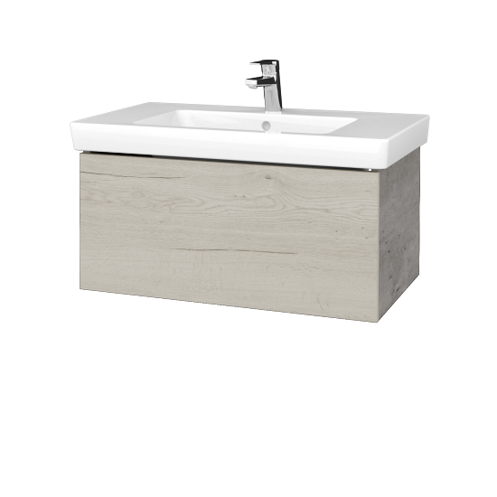 Waschtischunterschrank FLAT SZZ 80 (Waschtisch Subway 2.0)  - D01 Beton - D28 Alberta