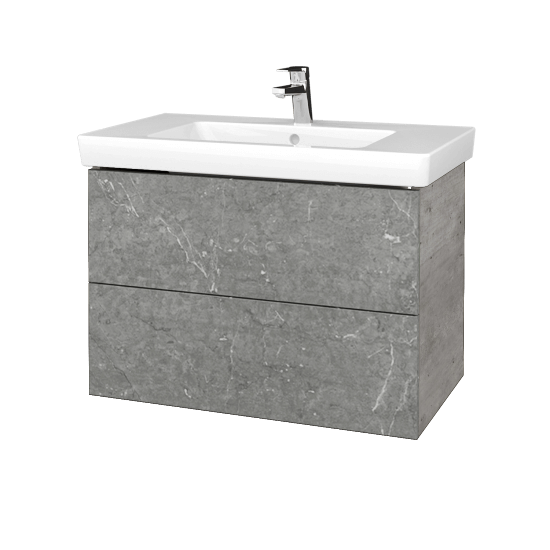 Waschtischunterschrank FLAT SZZ2 80 (Waschtisch Subway 2.0)  - D01 Beton - D20 Galaxy