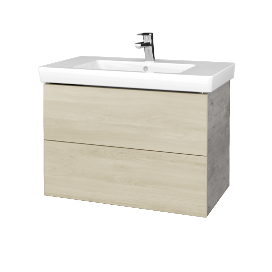Waschtischunterschrank FLAT SZZ2 80 (Waschtisch Subway 2.0)  - D01 Beton - D24 Ohio
