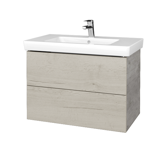 Waschtischunterschrank FLAT SZZ2 80 (Waschtisch Subway 2.0)  - D01 Beton - D28 Alberta