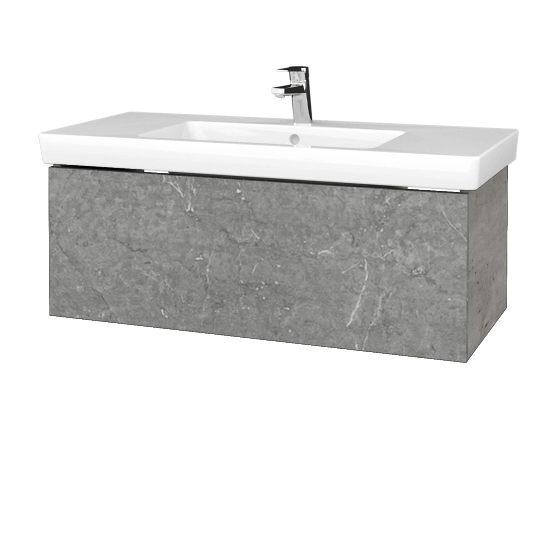 Waschtischunterschrank FLAT SSZ 100 (Waschtisch Subway 2.0)  - D01 Beton - D20 Galaxy