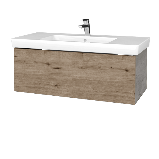 Waschtischunterschrank FLAT SSZ 100 (Waschtisch Subway 2.0)  - D01 Beton - D23 Herkules