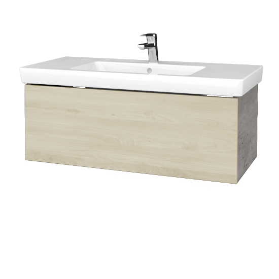 Waschtischunterschrank FLAT SSZ 100 (Waschtisch Subway 2.0)  - D01 Beton - D24 Ohio