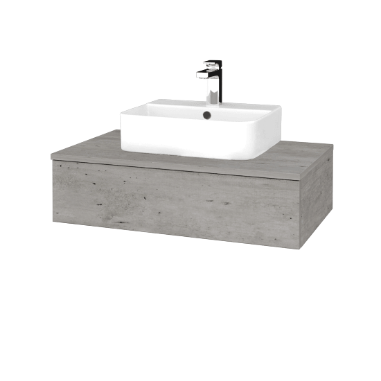 Waschtischunterschrank JOCKAM SZZ 80 (Waschtisch Joy 3)  - D01 Beton - D01 Beton - Nein