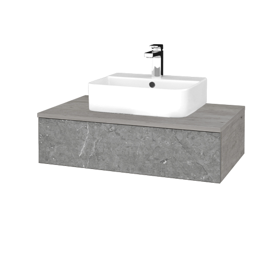 Waschtischunterschrank JOCKAM SZZ 80 (Waschtisch Joy 3)  - D01 Beton - D20 Galaxy - Nein