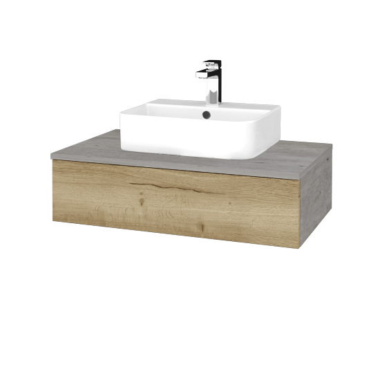 Waschtischunterschrank JOCKAM SZZ 80 (Waschtisch Joy 3)  - D01 Beton - D26 Ontario - Nein