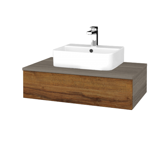 Waschtischunterschrank JOCKAM SZZ 80 (Waschtisch Joy 3)  - D03 Cafe - D27 Cognac - Nein