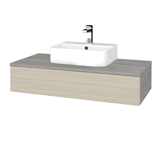 Waschtischunterschrank JOCKAM SZZ 100 (Waschtisch Joy 3)  - D01 Beton - D04 Eiche - Nein