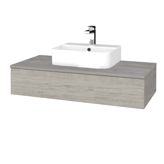 Waschtischunterschrank JOCKAM SZZ 100 (Waschtisch Joy 3)  - D01 Beton - D05 Oregon - Nein
