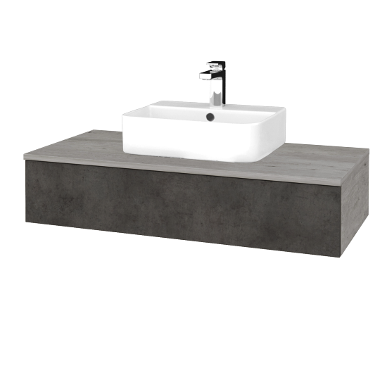 Waschtischunterschrank JOCKAM SZZ 100 (Waschtisch Joy 3)  - D01 Beton - D16 Dark Beton - Nein