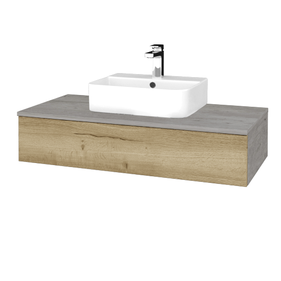 Waschtischunterschrank JOCKAM SZZ 100 (Waschtisch Joy 3)  - D01 Beton - D26 Ontario - Nein