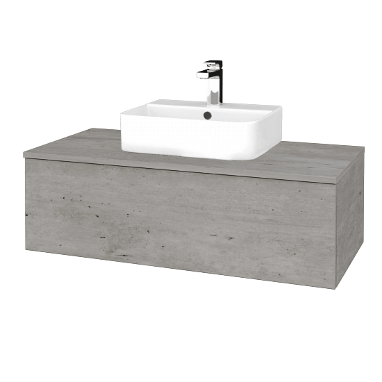 Waschtischunterschrank JOCKAM SZZ1 100 (Waschtisch Joy 3)  - D01 Beton - D01 Beton