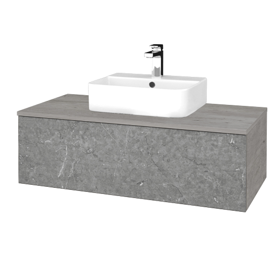 Waschtischunterschrank JOCKAM SZZ1 100 (Waschtisch Joy 3)  - D01 Beton - D20 Galaxy - Nein