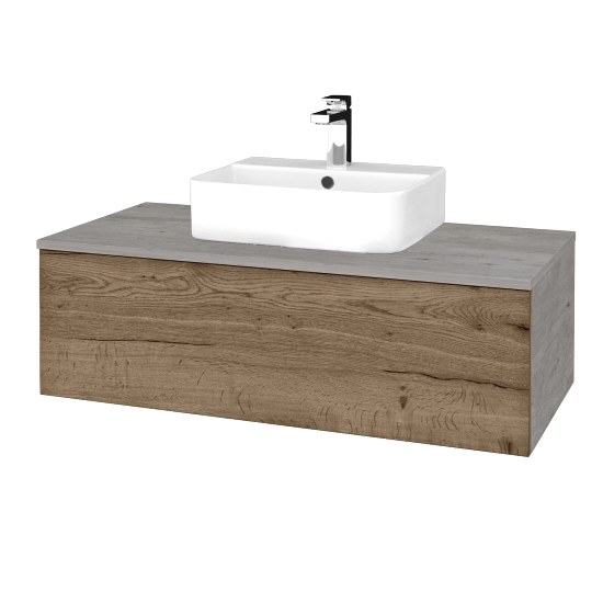 Waschtischunterschrank JOCKAM SZZ1 100 (Waschtisch Joy 3)  - D01 Beton - D21 Tobacco - Nein