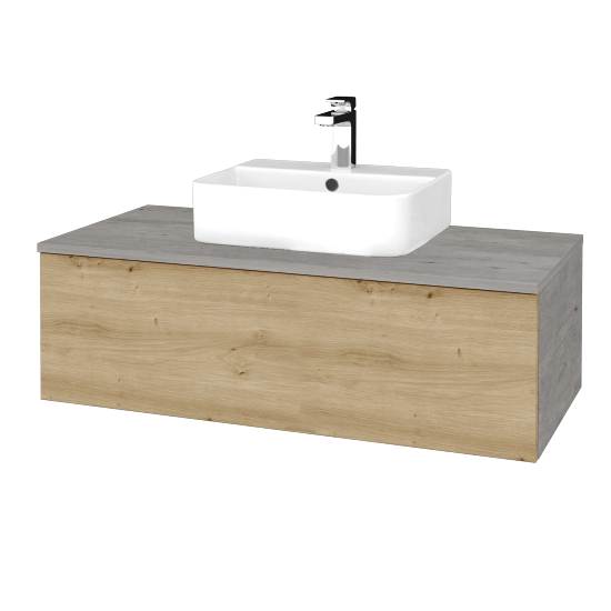 Waschtischunterschrank JOCKAM SZZ1 100 (Waschtisch Joy 3)  - D01 Beton - D22 Caramel - Nein
